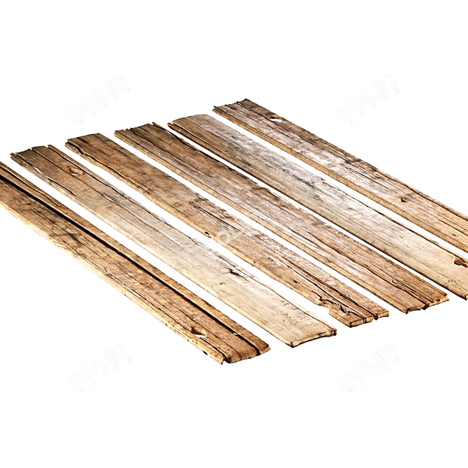 Rustic Boards Set 21 3D model image 3