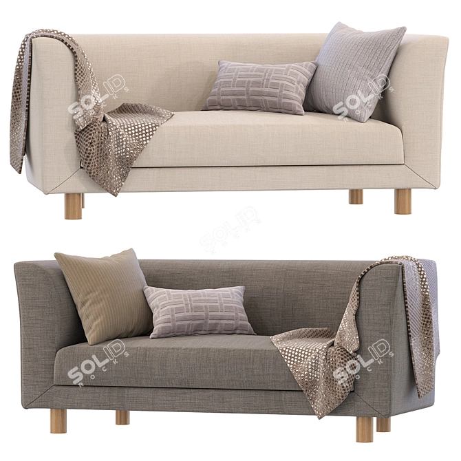 Modern Veneto Sofa Design Model 3D model image 3