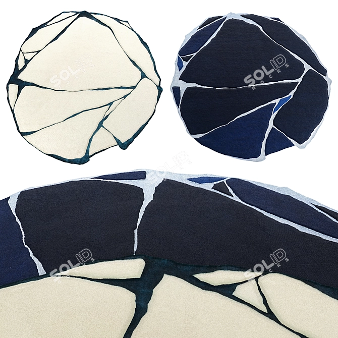 Round Ceramic Carpet Set 3D model image 1