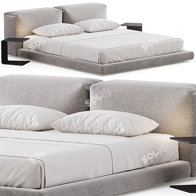 Soft BOCA Bed 3Ds Max 3D model image 1