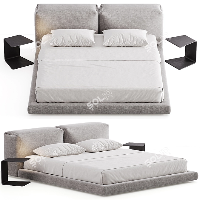 Soft BOCA Bed 3Ds Max 3D model image 2