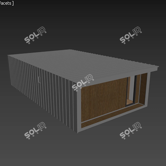 Mini House with Doors & Windows 3D model image 4