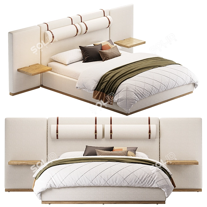 Claude Fabric Bed with Performance 3D model image 4