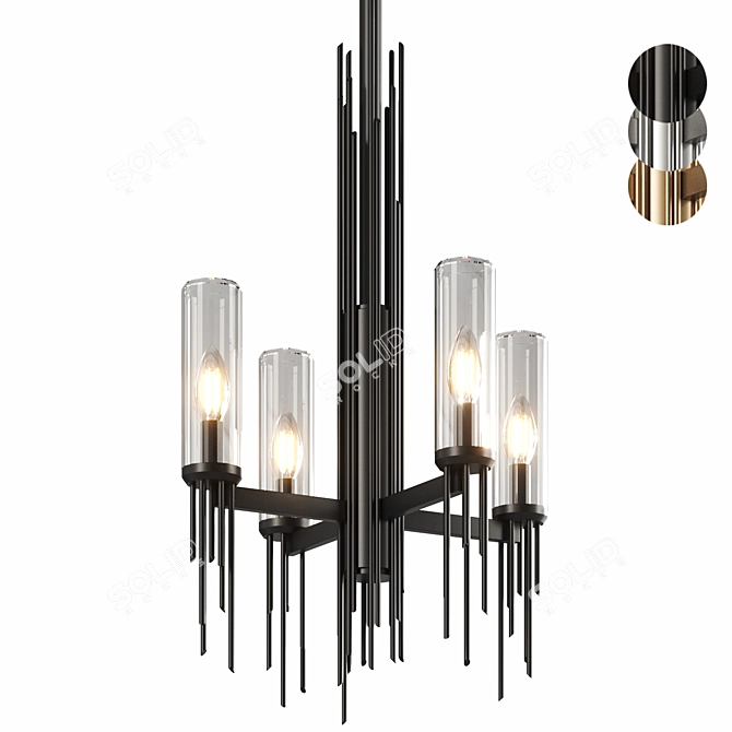 Modern Elegance Chandelier Fixture 3D model image 1