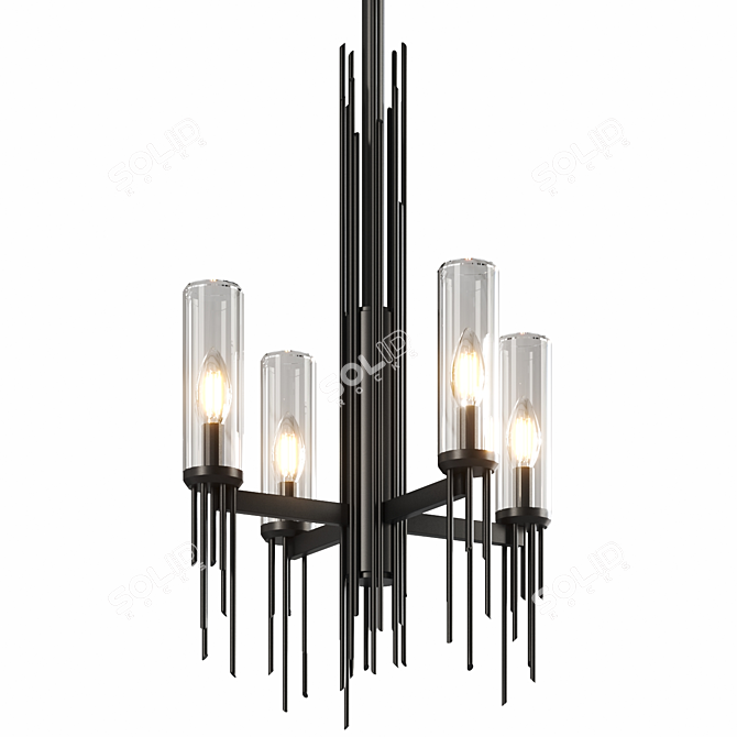 Modern Elegance Chandelier Fixture 3D model image 2