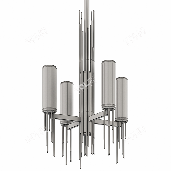 Modern Elegance Chandelier Fixture 3D model image 5