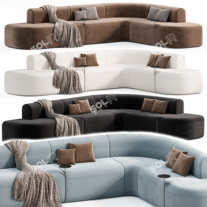 Artiko Modular Sofa: Stylish Seating 3D model image 3