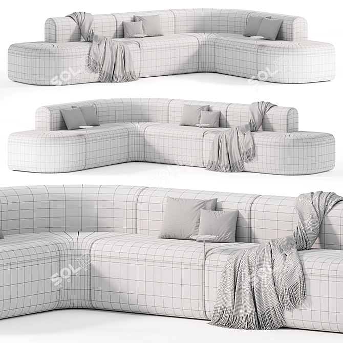 Artiko Modular Sofa: Stylish Seating 3D model image 4