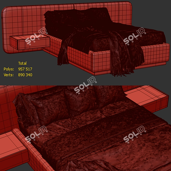 Bonnie Bed by Laskasas 3D model image 4