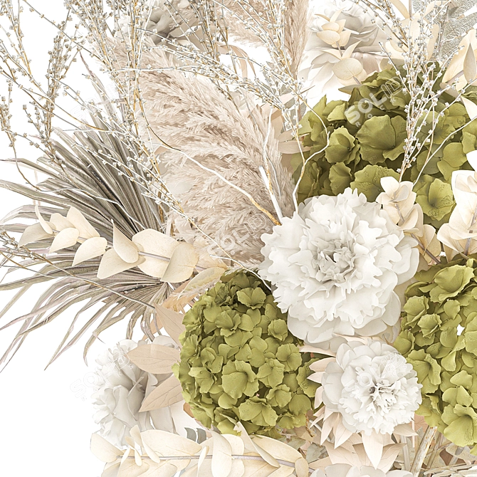 Luxury Dried Flower Arrangement 3D model image 4