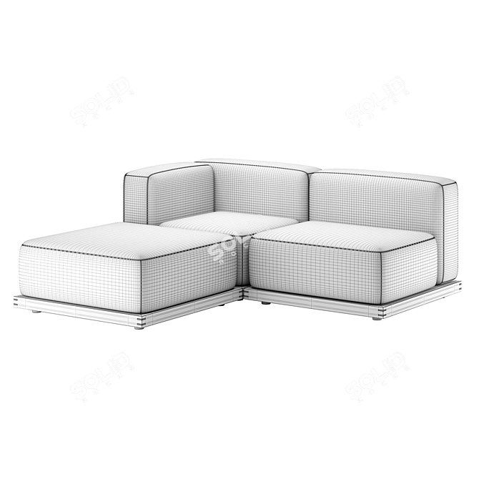 Karimoku N-S02 Compact Lounge Sofa 3D model image 3