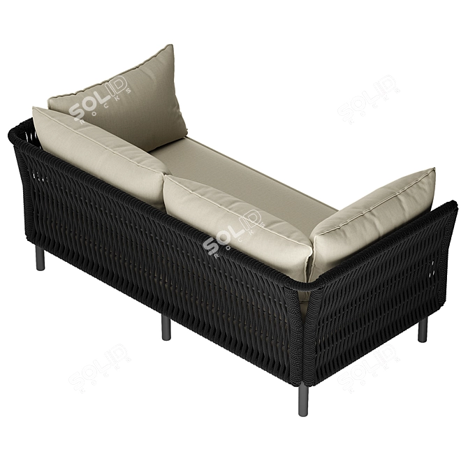 Leo Textile Beige Sofa | Divan.ру 3D model image 2