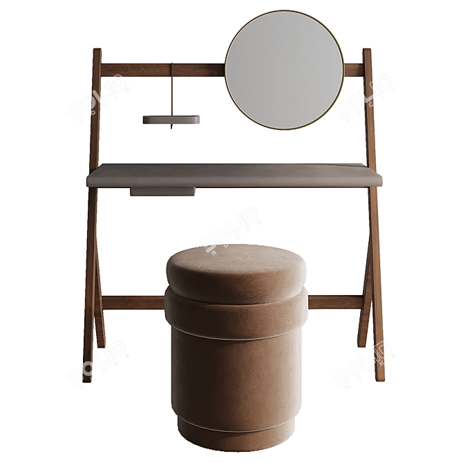 Elegant Ren Dressing Table 3D model image 2