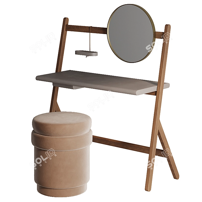 Elegant Ren Dressing Table 3D model image 3