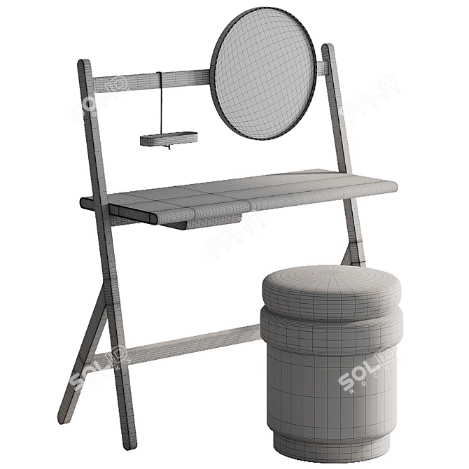 Elegant Ren Dressing Table 3D model image 5