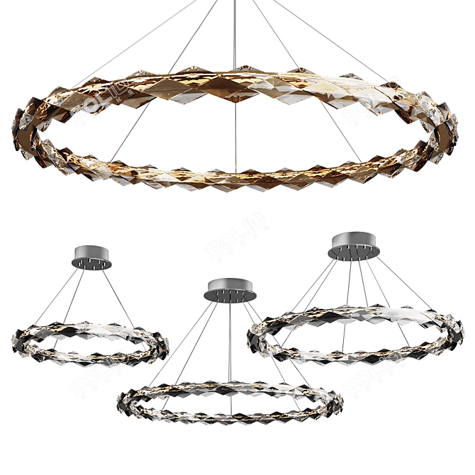 Crystal Ring LED Chandelier Collection 3D model image 6