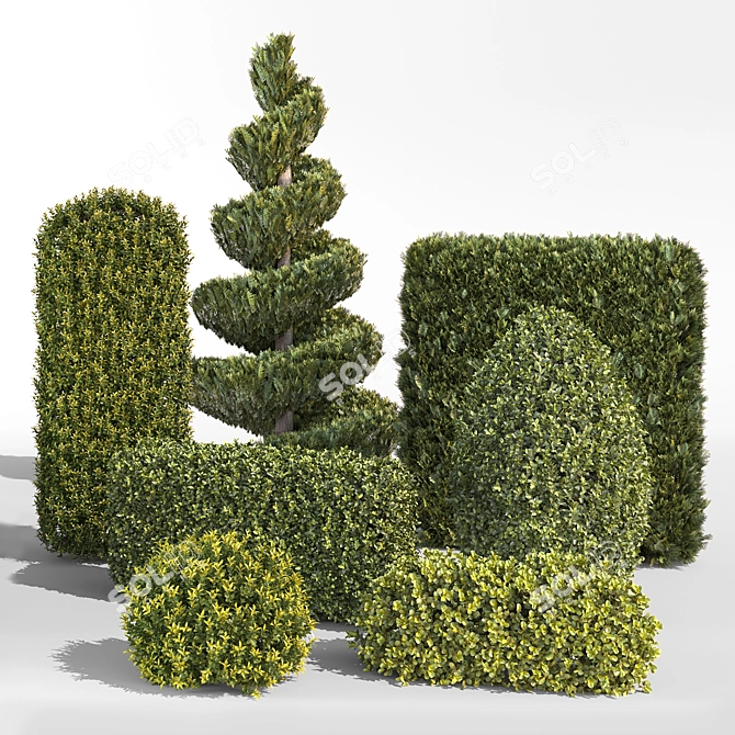  Landscaping Bushes Pack for Vray 3D model image 2