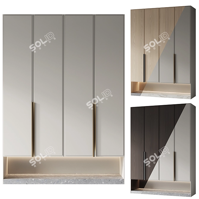 Entryway Furniture Composition with 17 Fillings 3D model image 1