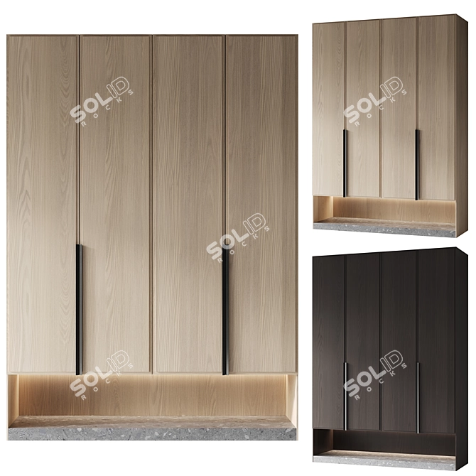 Entryway Furniture Composition with 17 Fillings 3D model image 4