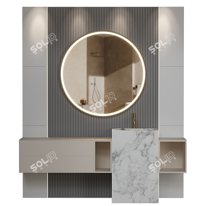 Modern Bathroom Design 2014 3D model image 1