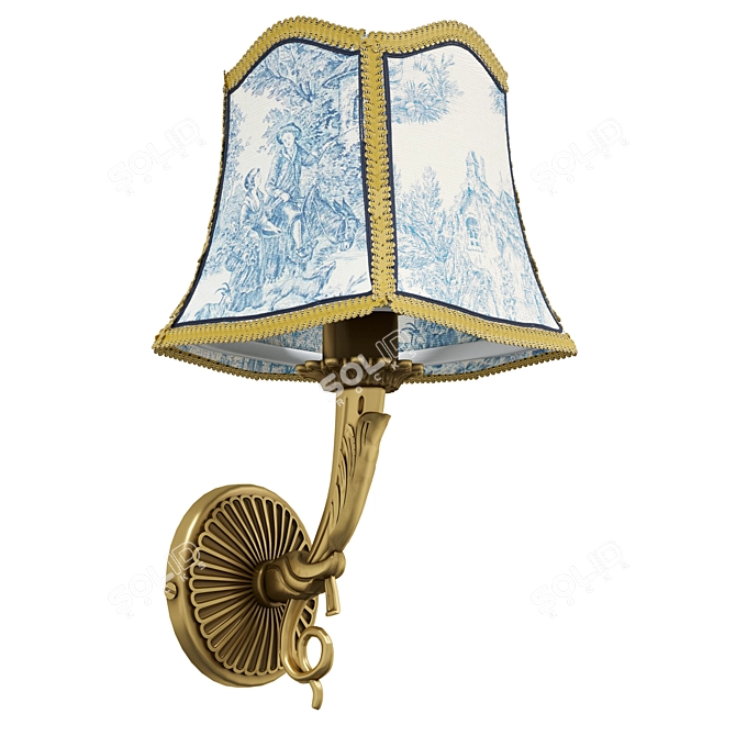 Modern Wall Light Fixture 3D model image 1