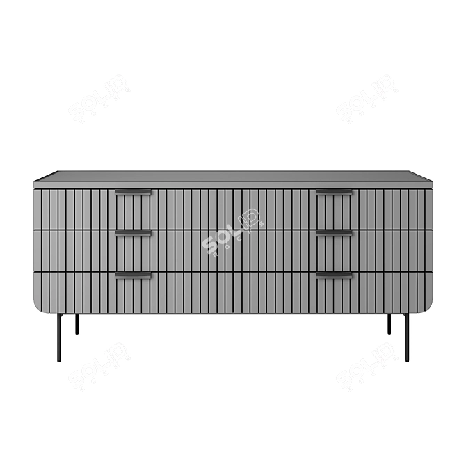 Modern 6-Drawer Boldin Chest 3D model image 4