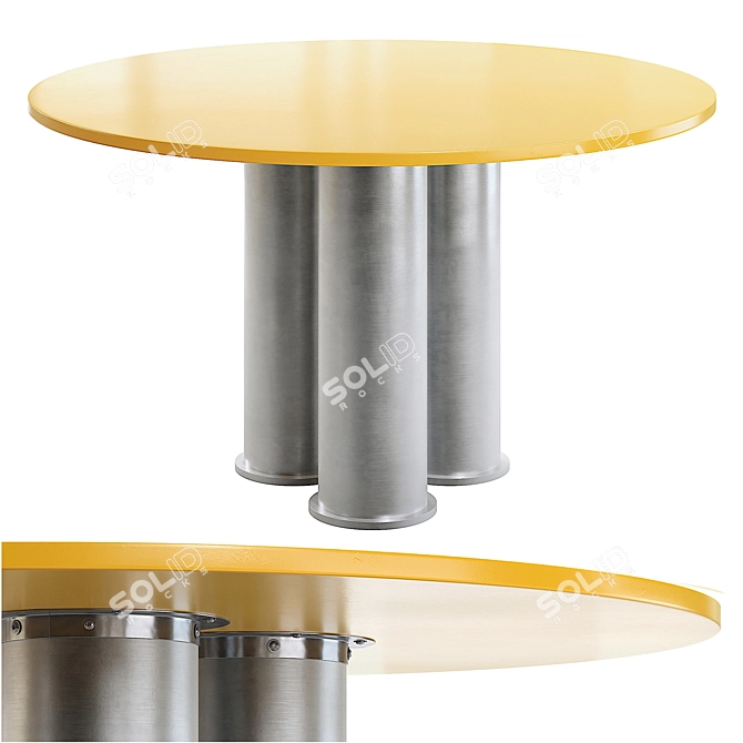 Elegant Elephant-inspired Tripod Table 3D model image 6