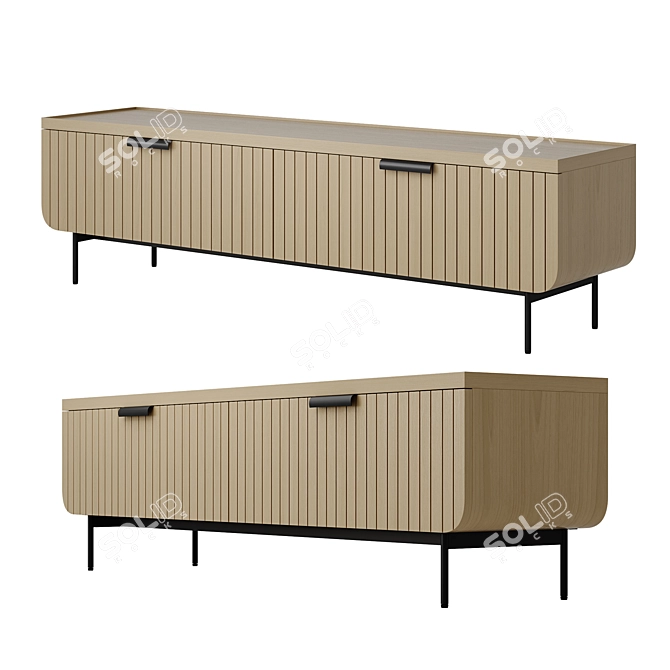 Boldin TV Cabinet 2-Drawer 3D model image 4