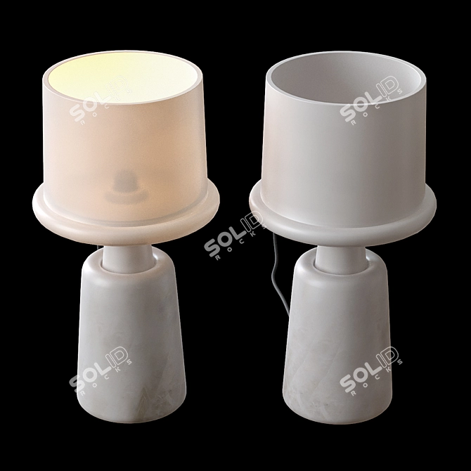 Crystal Alabaster Stalagmite Lamp 3D model image 2