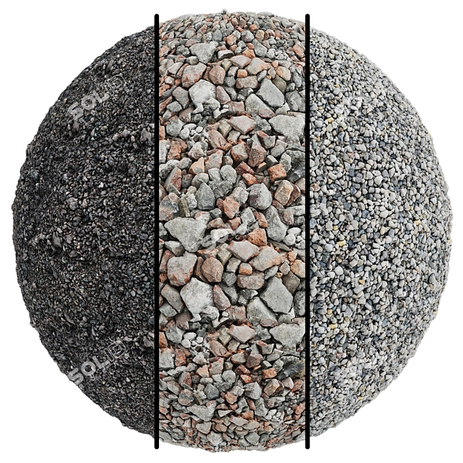 Gravel Stone Texture Set | Seamless 3D model image 1