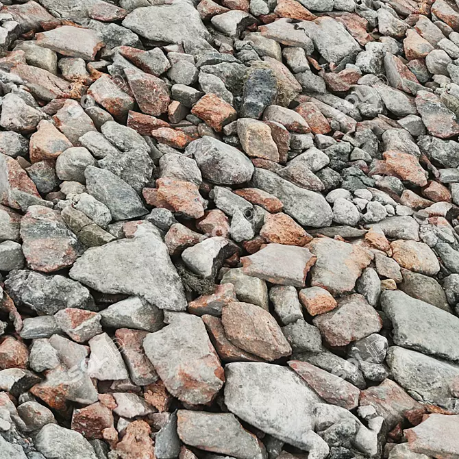 Gravel Stone Texture Set | Seamless 3D model image 5