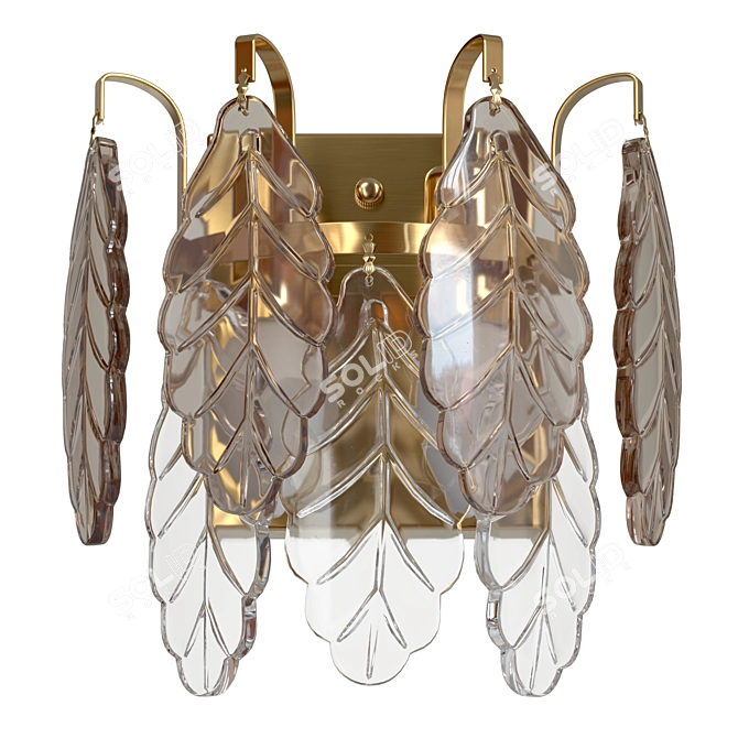 TREVI Brass Chrome Wall Sconce 3D model image 1