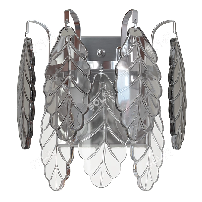 TREVI Brass Chrome Wall Sconce 3D model image 3