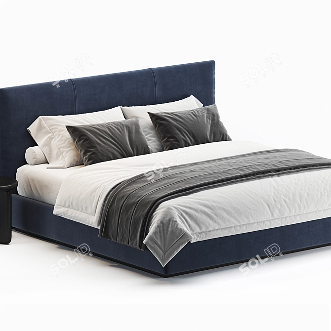 Modern Upholstered Bed 3D Model 3D model image 3