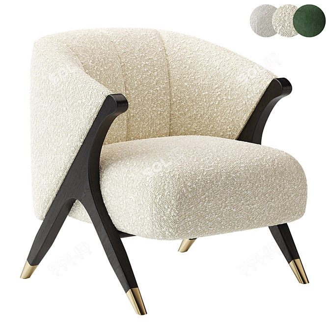 EICHHOLTZ Pavone Boucle Chair  Classic Comfort 3D model image 1