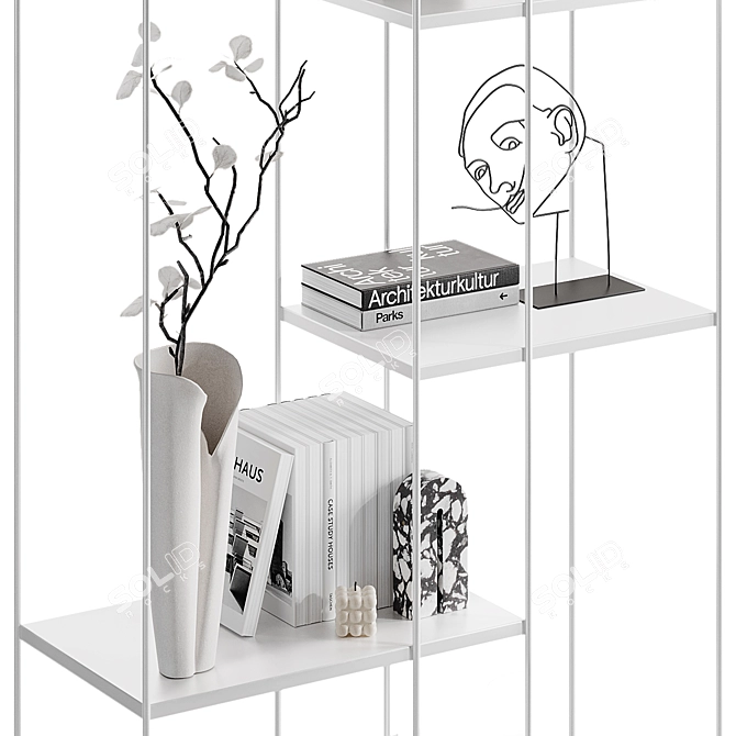 Copenhagen Shelf with Cosmorelax Decor 3D model image 2