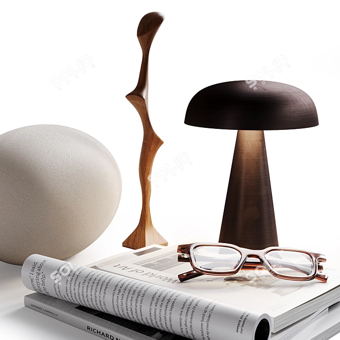 Modern Decor Set: Como Lamp & Magnuson Glasses 3D model image 2