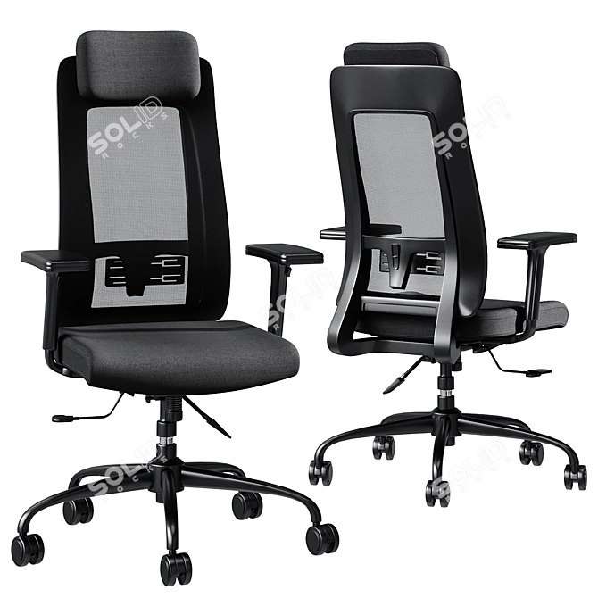 Modern Corona Office Chair, 3D 3D model image 1