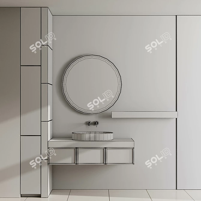 Inbani Faucet Set 96: Luxury Bathroom Furniture 3D model image 5