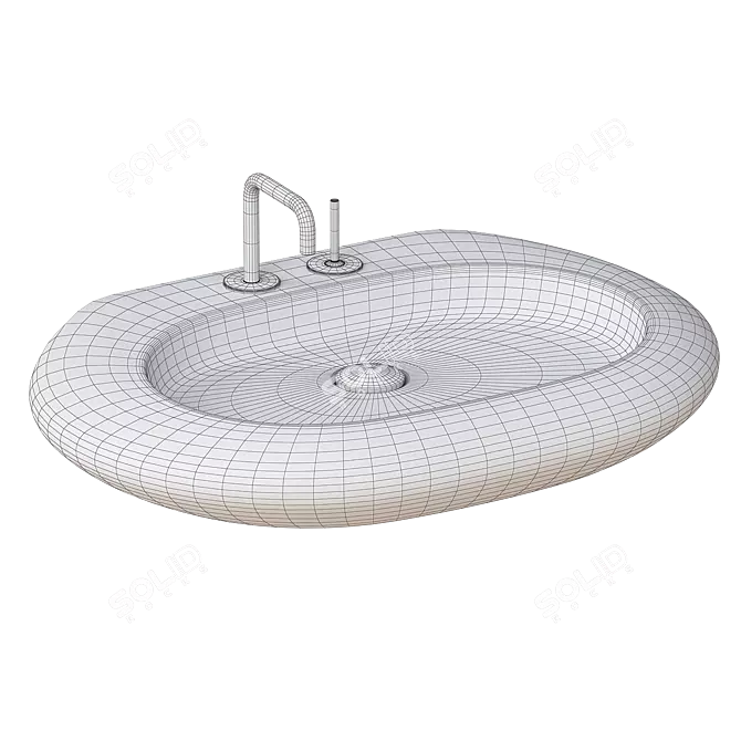 Contemporary Ideal Standard Washbasin 3D model image 3