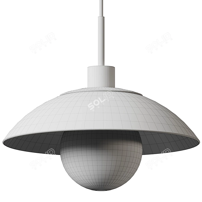 Elegant Petal Inspired Chandelier 3D model image 4