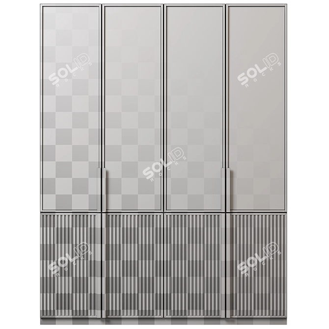 Versatile Modular Wardrobe 3D model image 3