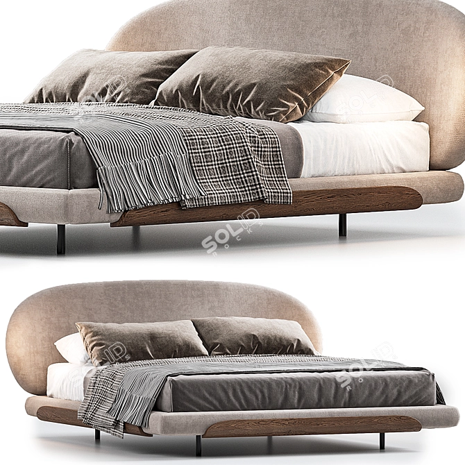 Olos Bed Model 3D Assets 3D model image 1