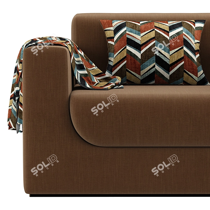 Modern Elegance Sculptural Armchair 3D model image 5