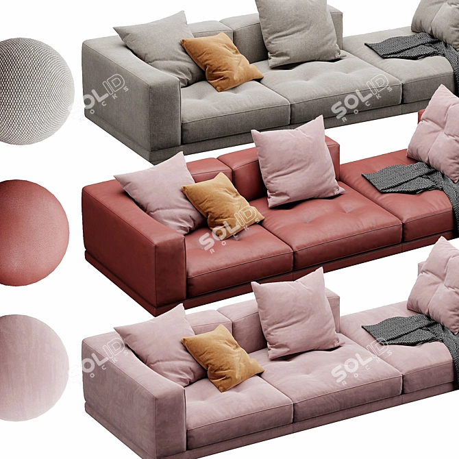 Elegant Minotti Dylan Daybed 3D model image 2