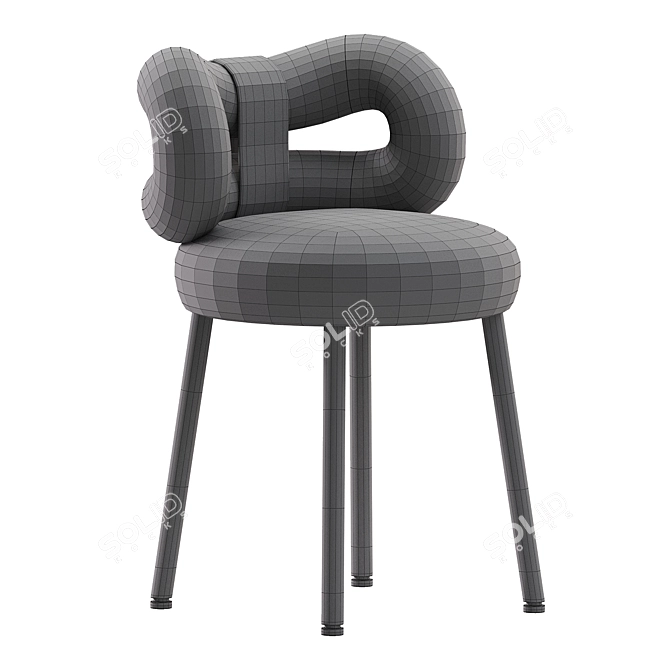 Stylish YISOKO Vanity Chair 3D model image 4