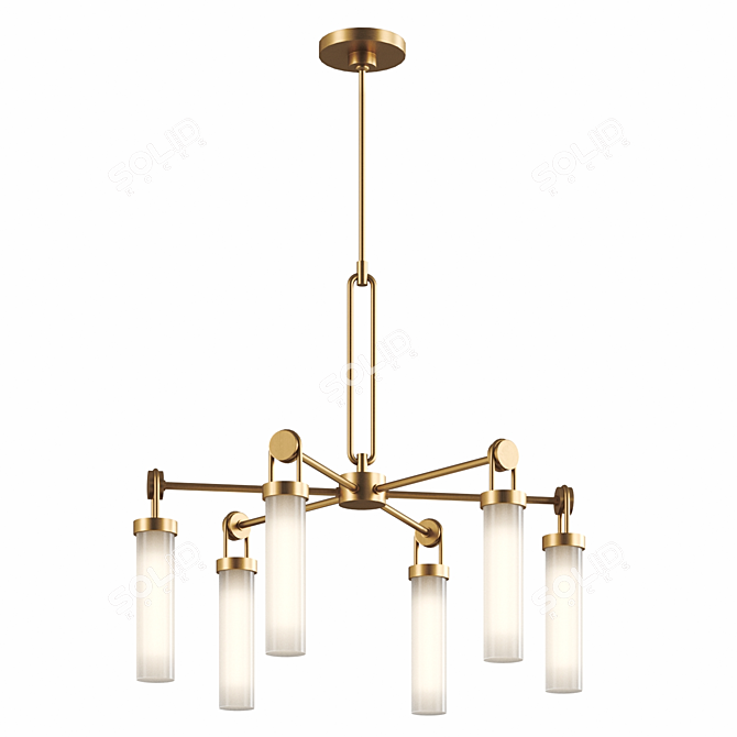 Modern WYNWOOD Chandelier Fixture 3D model image 2