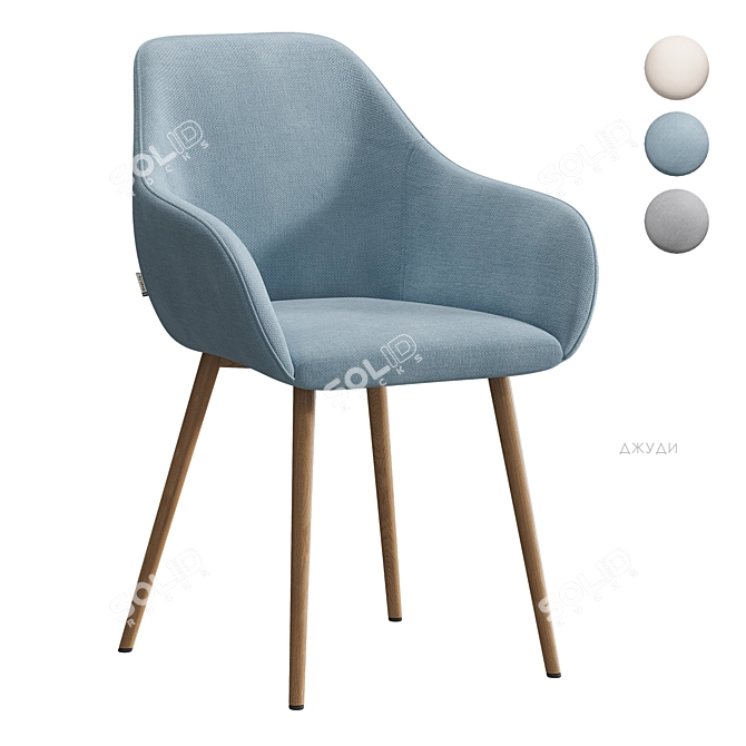 Judy Scandinavian Dining Chair 3D model image 3