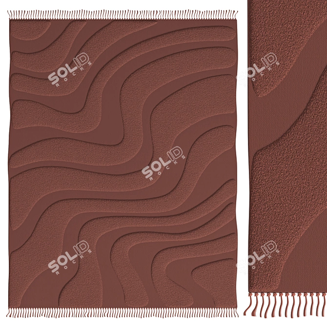 Modern Hilo Tufted Rug 3D model image 3
