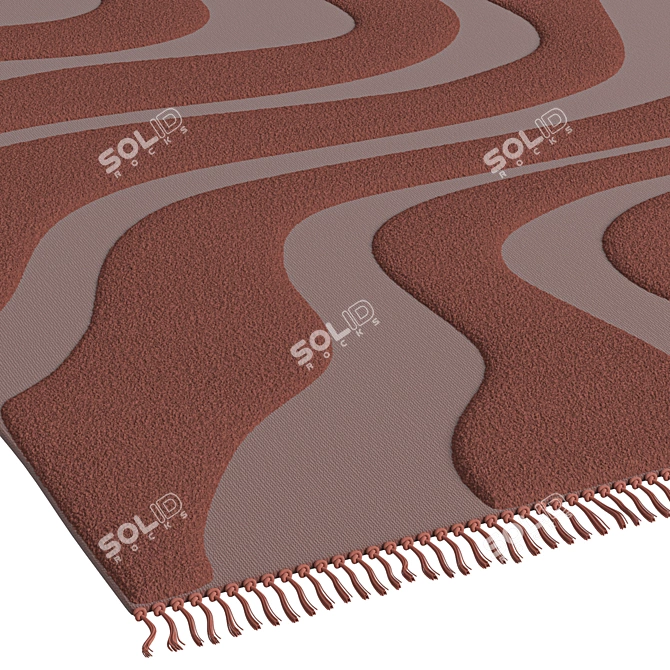 Modern Hilo Tufted Rug 3D model image 5